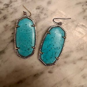 Kendra Scott blue turquoise earrings